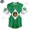 Custom Power Rangers Green Ranger Baseball Jersey 3