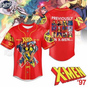 Custom Previously On X-Men 97 Baseball Jersey