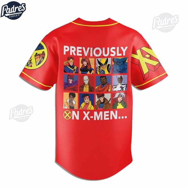 Custom Previously On X Men 97 Baseball Jersey 3