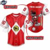 Custom Red Ranger Power Rangers Baseball Jersey 2