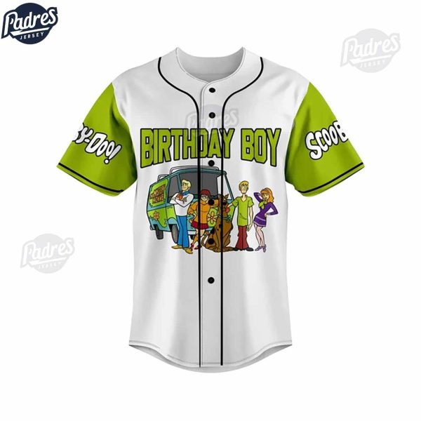 Custom Scooby Boo Happy Birthday Boy Baseball Jersey 2