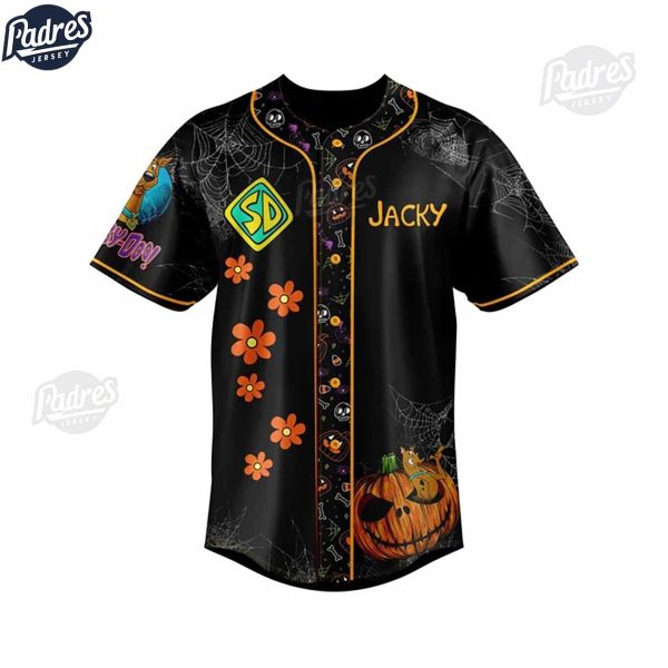 Custom Scooby Doo Trick Or Treat Halloween Baseball Jersey 3