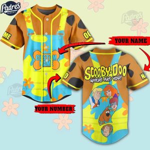 Custom Scooby Doo Where Are You Baseball Jersey 1