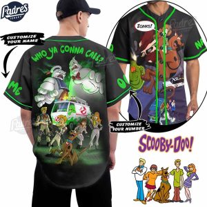 Custom Scooby Doo Who Ya Gonna Call Baseball Jersey 1