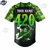 Custom Sons Of Cannabis Skull Baseball Jersey 4