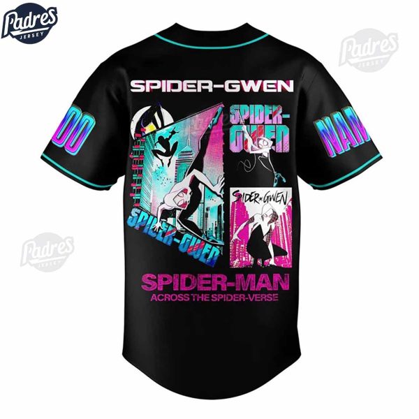 Custom Spider Gwen Baseball Jersey 2