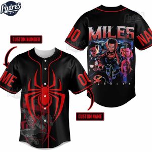 Custom Spider Man Miles Morales Baseball Jersey 1
