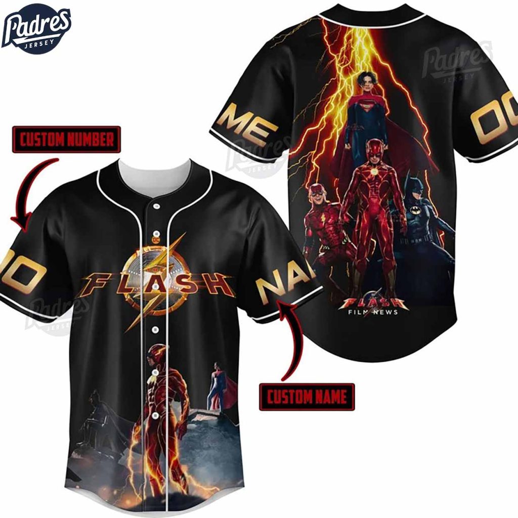 Custom The Flash Film New Baseball Jersey