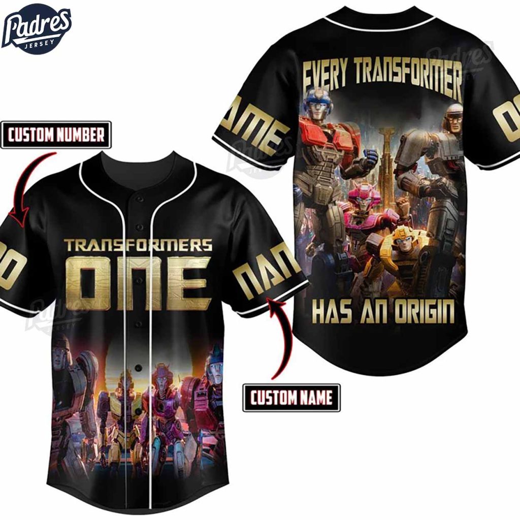 Custom Transformers 2024 One Baseball Jersey