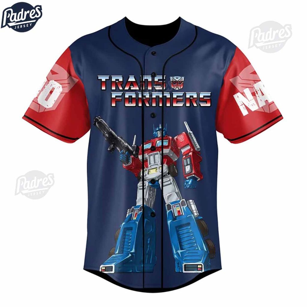 Custom Transformers Optimus Prime Baseball Jersey