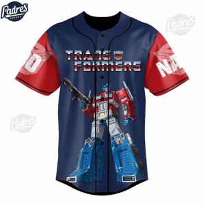 Custom Transformers Optimus Prime Baseball Jersey 1