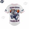 Custom Uconn Huskies 2024 Basketball Baseball Jersey 3