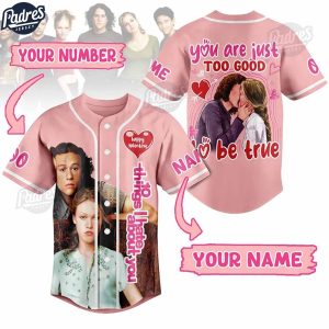 Custom Valentine 10 Things I Hate About You Baseball Jersey 1