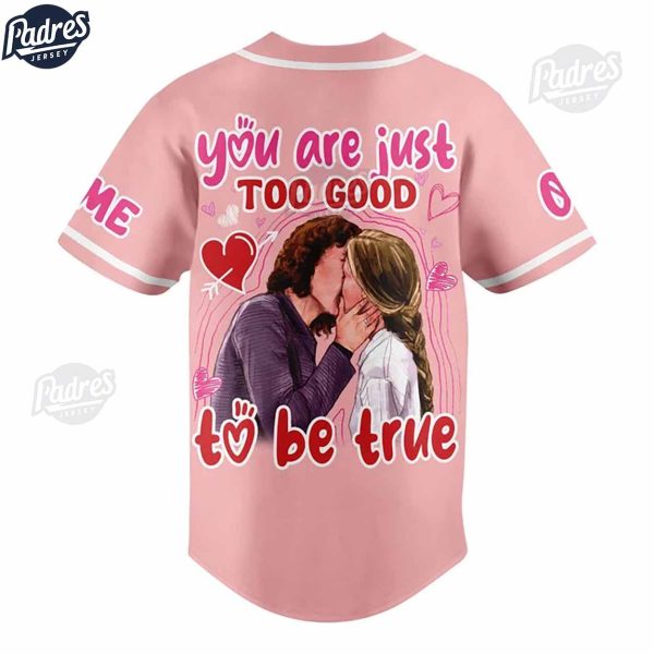 Custom Valentine 10 Things I Hate About You Baseball Jersey 3