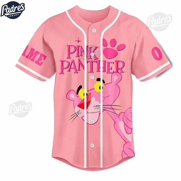Custom Valentine Pink Panther Baseball Jersey 2