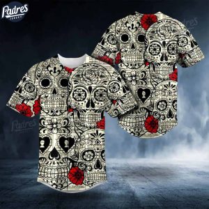 Day Of The Dead Pattern Skull Baseball Jersey 3D Style