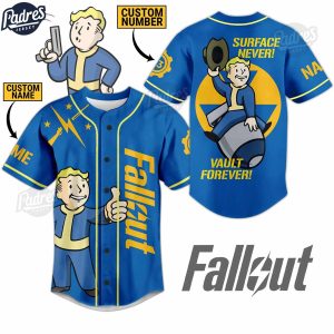Fallout 4 Surface Never Vault Forever Custom Baseball Jersey