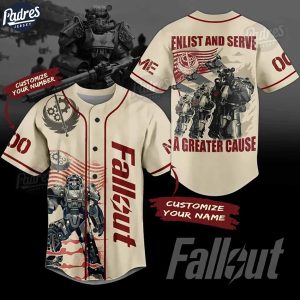 Fallout Enlist And Serve A Greater Cause Custom Baseball Jersey 1
