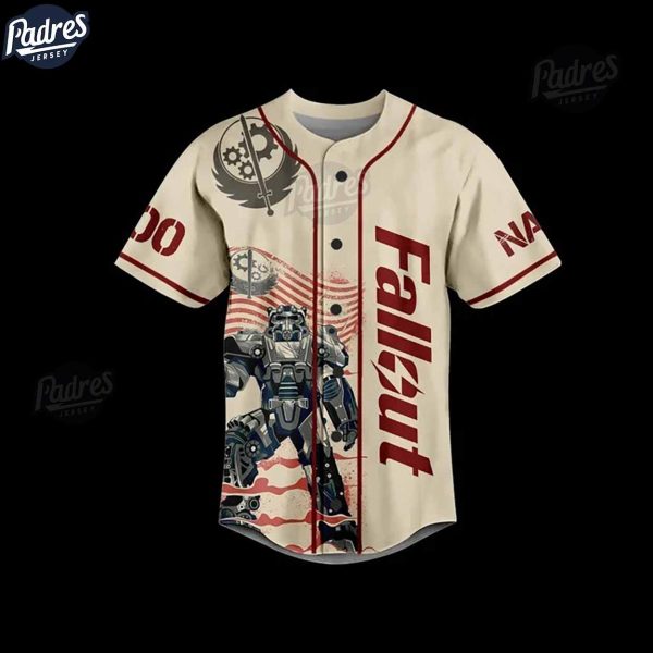 Fallout Enlist And Serve A Greater Cause Custom Baseball Jersey 3