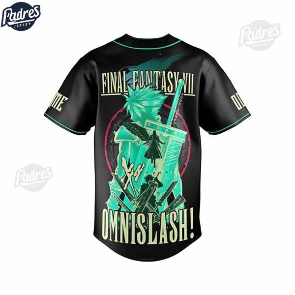 Final Fantasy VII Omnislash Custom Baseball Jersey 3