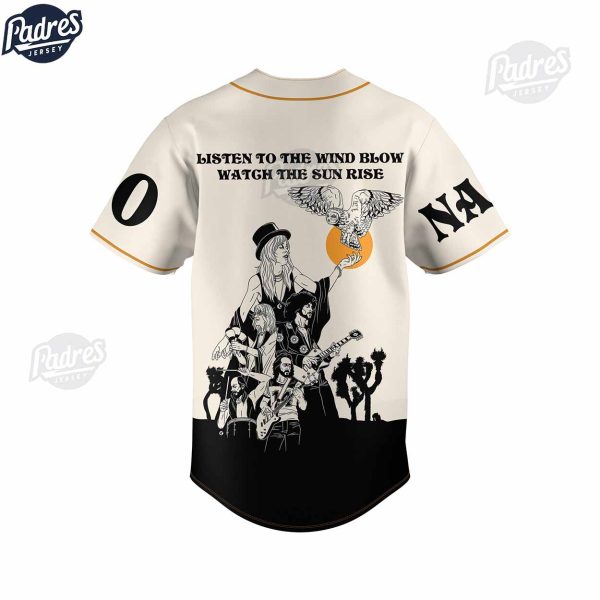 Fleetwood Mac Mac Listen To The Wind Blow Watch The Sun Rise Custom Baseball Jersey Shirt 3