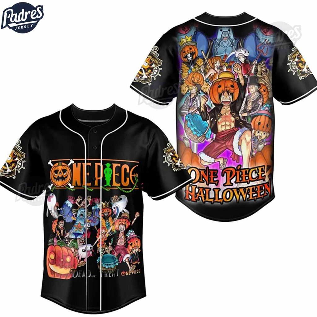 Happy One Piece Halloween Baseball Jersey