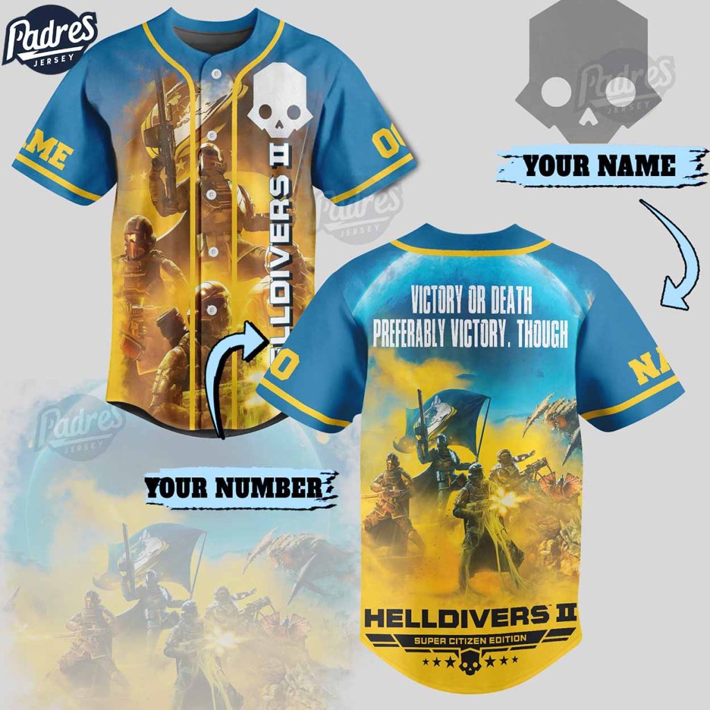 Helldivers Game Custom Baseball Jersey Style