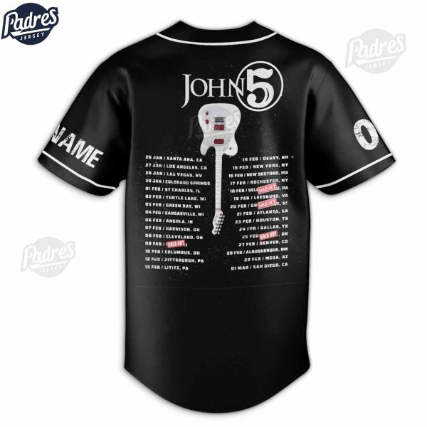 John 5 Guitarist Personalized Baseball Jersey Shirt 3