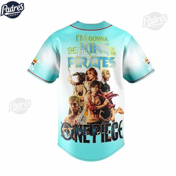 One piece Im Gonna Be King Of The Pirates Baseball Jersey 2