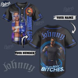 Personalized Johnny Cage Mortal Kombat Baseball Jersey 1