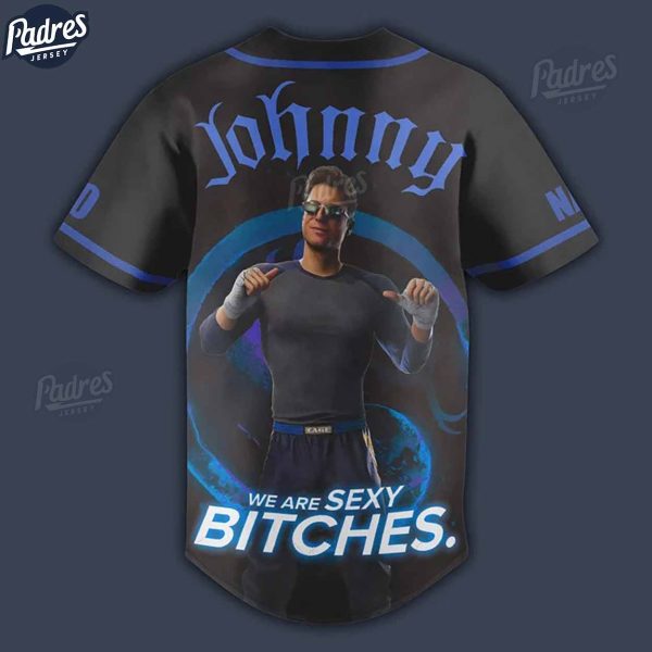 Personalized Johnny Cage Mortal Kombat Baseball Jersey 3