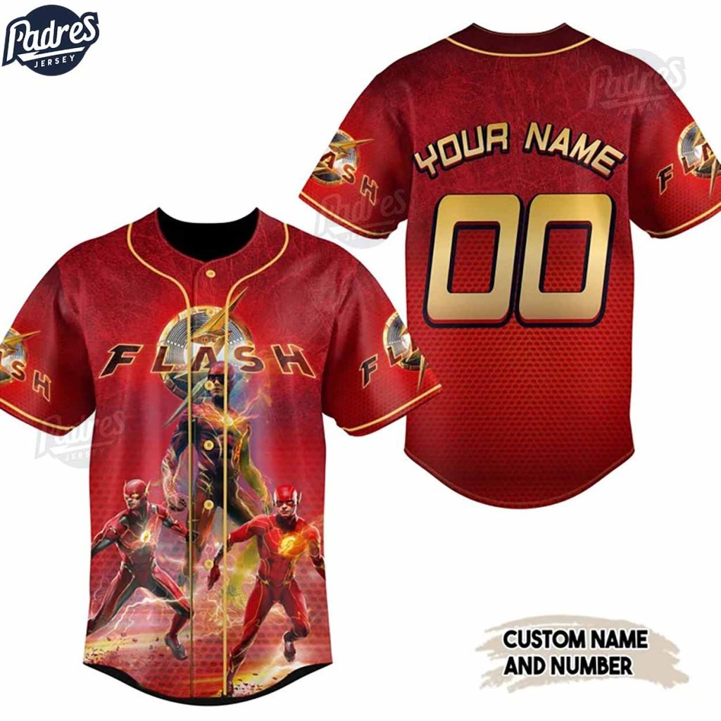 Personalized Movie The Flash Baseball Jersey