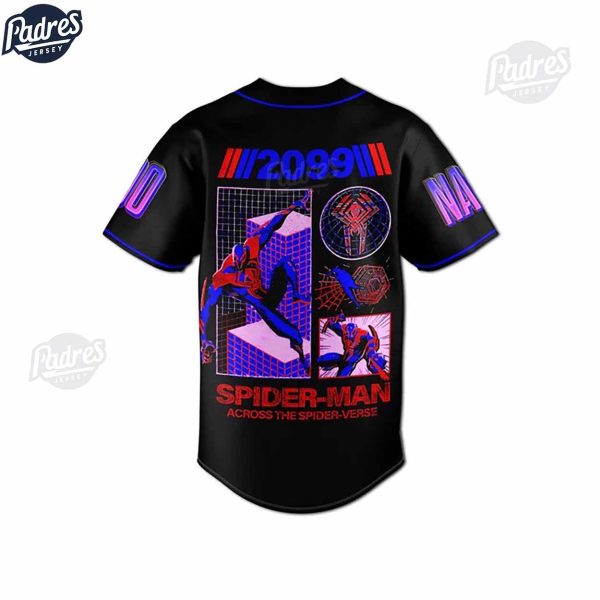 Personalized Spider Man Across The Spider Verse Baseball Jersey 3