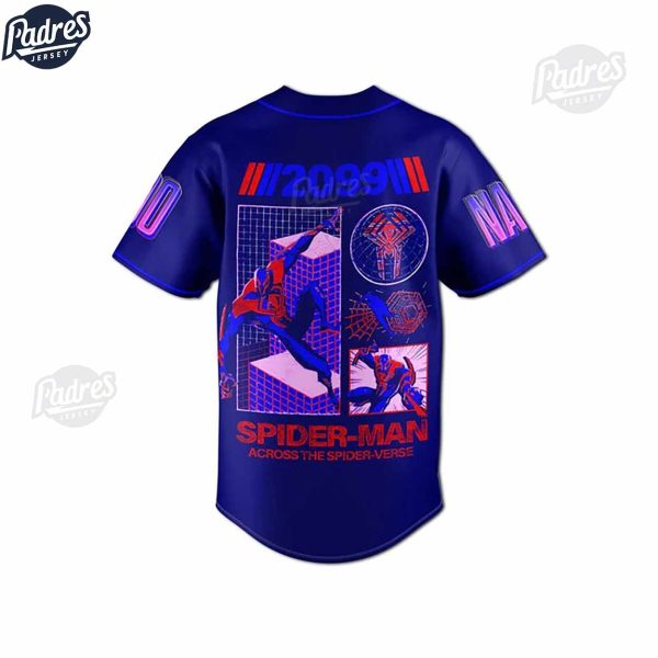 Personalized Spider Man Across The Spider Verse Marvel Baseball Jersey 3