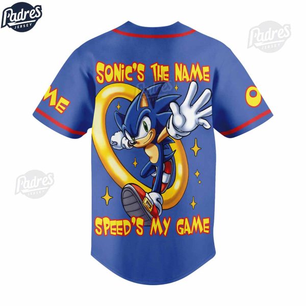 Sonic The Hedgehog Personalized Baseball Jersey Style 3