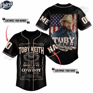 Toby Keith American Soldier Custom Baseball Jersey 1