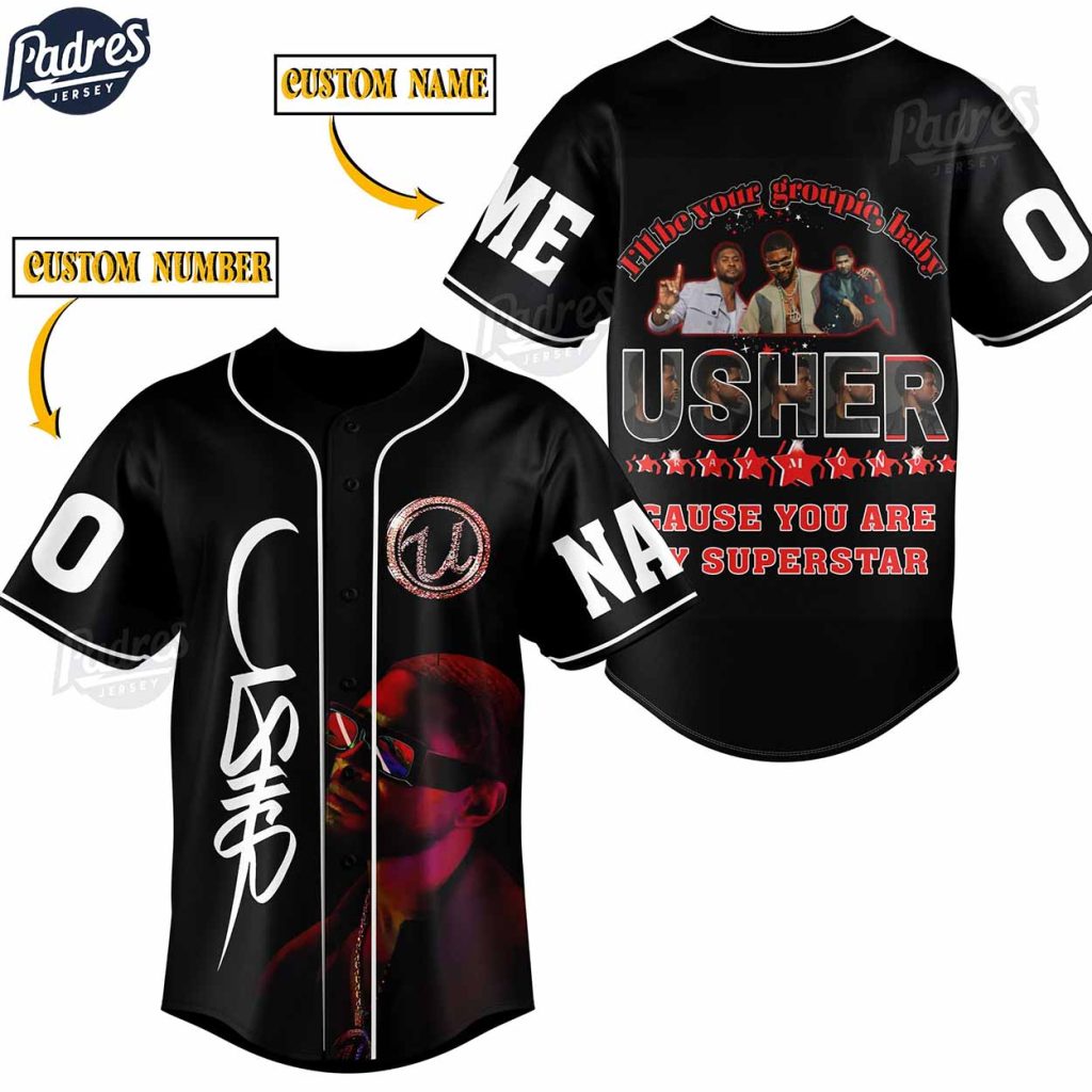 Usher Singer Custom Baseball Jersey