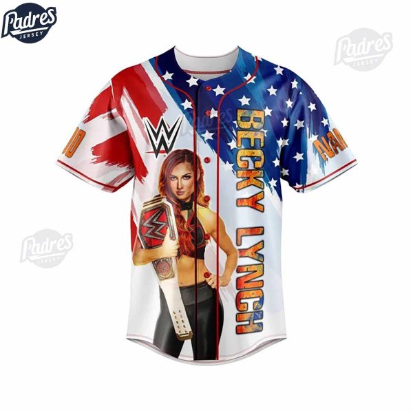 WWE Becky Lynch I Am The Man Custom Baseball Jersey 3