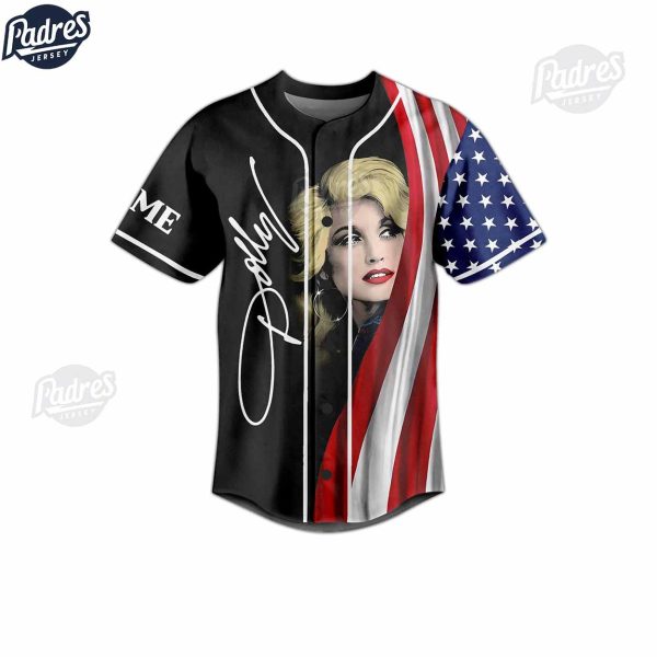 4th Of July Dolly Parton Make Country Music Great Again Custom Baseball Jersey 2