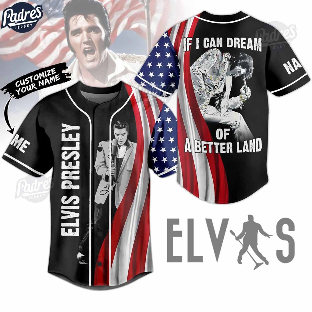 4th Of July Elvis Presley Custom Baseball Jersey