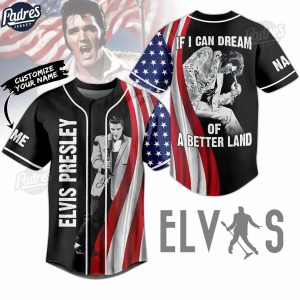 4th Of July Elvis Presley Custom Baseball Jersey 1