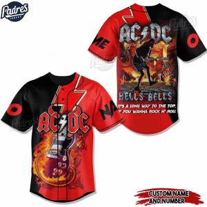 ACDC Hells Bells Custom Baseball Jersey 1