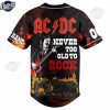 ACDC Never Too Old To Rock Custom Baseball Jersey 2