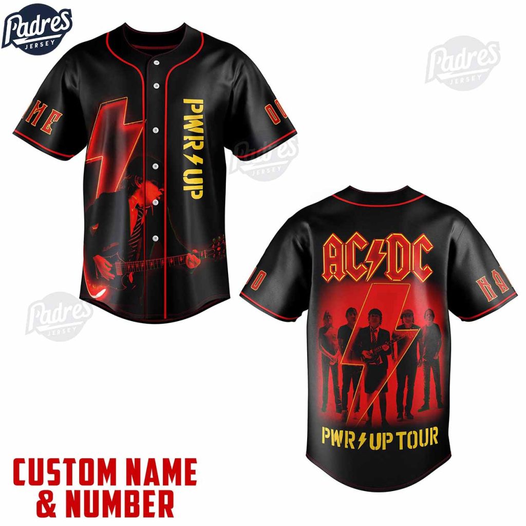 ACDC PWR UP Tour 2024 Custom Baseball Jersey