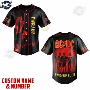 ACDC PWR UP Tour 2024 Custom Baseball Jersey 1