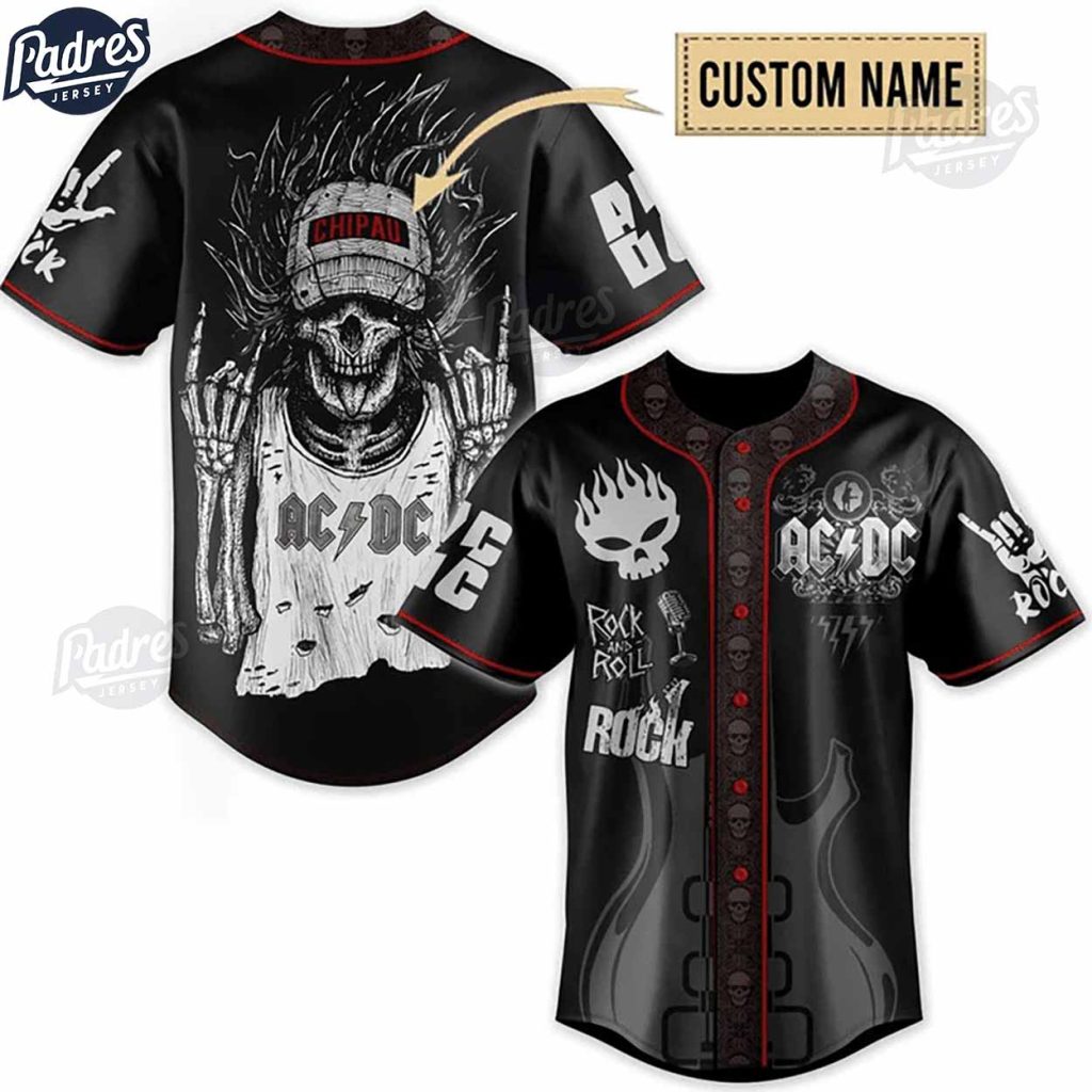 ACDC Rock And Roll Custom Baseball Jersey