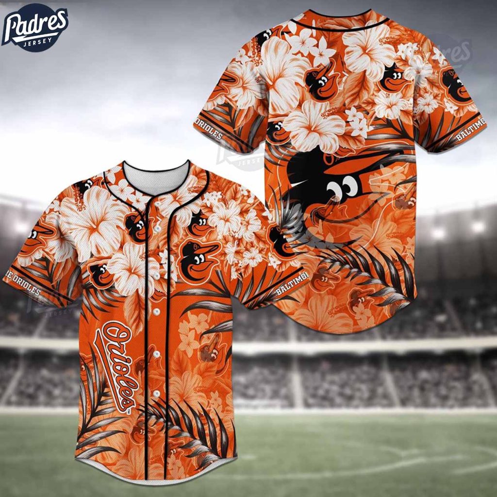 Baltimore Orioles Flower Baseball Jersey