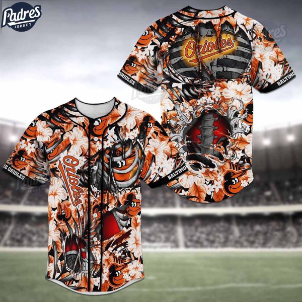 Baltimore Orioles Skeleton MLB Baseball Jersey Shirt 1