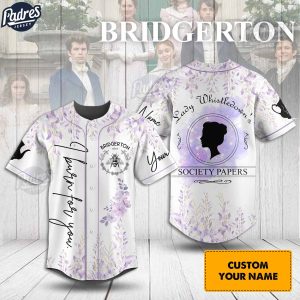 Bridgerton Lady Whistledown Custom Baseball Jersey 1