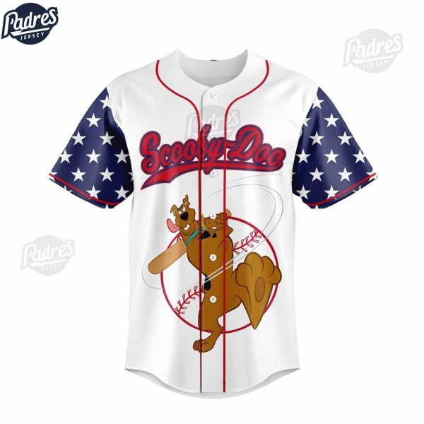 Custom 4th Of July Scooby Doo Baseball Jersey 3